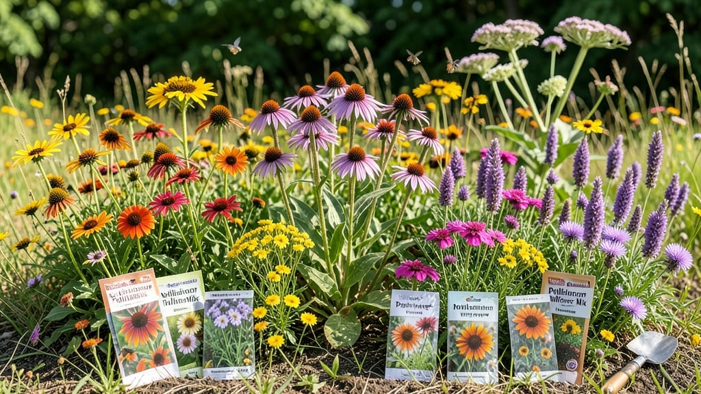 Northeast Pollinator Wildflower Seed Mix: Year-Round Blooms That Attract Bees and Butterflies