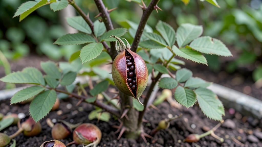 Rose Seed Pod: Natural Twist-Free Harvesting for Viable Seeds