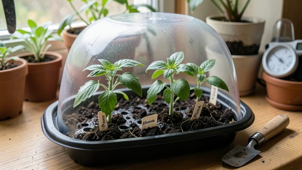 Seed Starting Humidity Dome: Clear-Covered Moisture Trap for Fast Germination