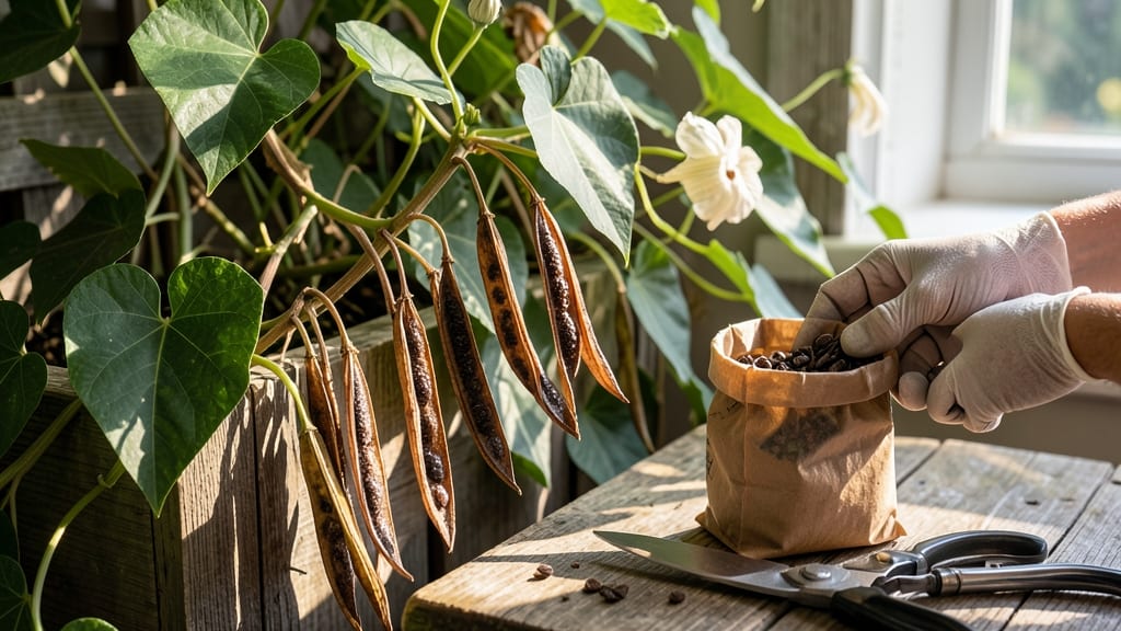 Moonflower Seed Pods: Twist-Free Harvesting for Viable Seeds Next Year