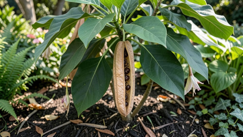 Devil's Trumpet Seed Pod: Twist-Free Harvesting for Viable Year-Round Seed Saving